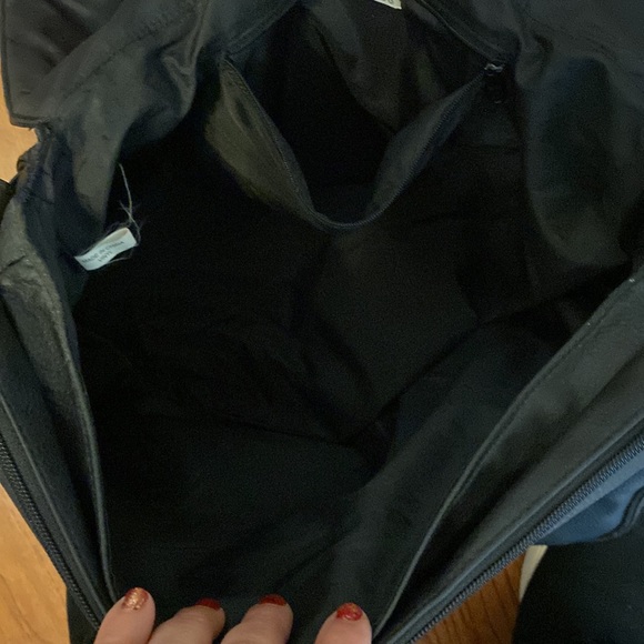 Black vinyl computer shoulder bag- gently used. - Picture 9 of 13